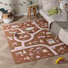 Tapis voiture enfant - Rocky Ride Terracotta