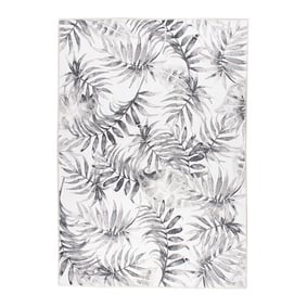 Tapis botanique - Palmier Leaves Gris - product
