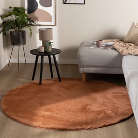 Tapis rond à poils courts – Cozy Terracotta