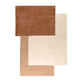 Tapis abstrait en laine – Jules Crème/Terra - sfeer