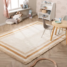 Tapis lavable pour enfant - Milo Beige