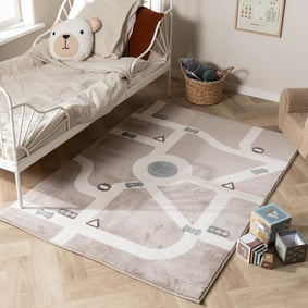 Tapis chambre d'enfant - Bowie Highway Taupe