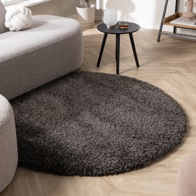 Tapis rond à poils longs - Yves Anthracite