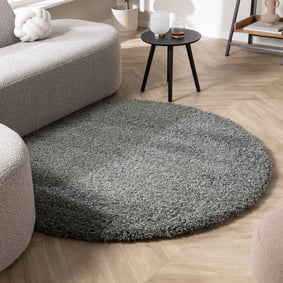 Tapis rond à poils longs - Yves Vert