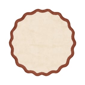 Tapis Rond Lavable – Hazy Marron/Crème - product