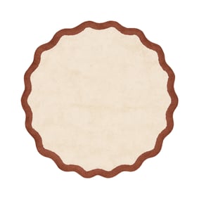 Tapis Rond Lavable – Hazy Marron/Crème - sfeer