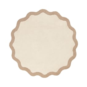 Tapis Rond Lavable – Hazy Beige/Crème - sfeer
