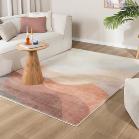 Tapis moderne - Field Terracotta/Rouge
