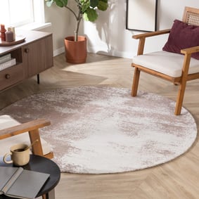 Tapis rond abstrait - Candice Taupe