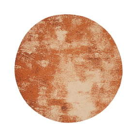 Tapis rond abstrait - Candice Terracotta - sfeer