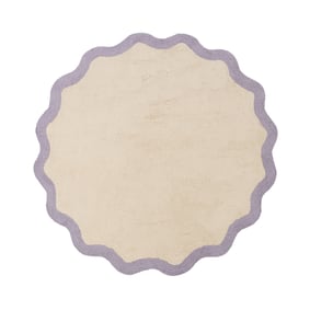 Tapis Rond Lavable – Hazy Lilas/Crème - sfeer