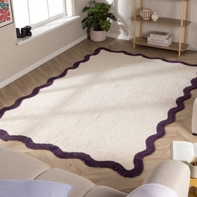 Tapis Lavable – Hazy Lilas/Crème