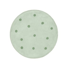 Tapis rond pour chambre d’enfant – Lou Dots Vert - sfeer