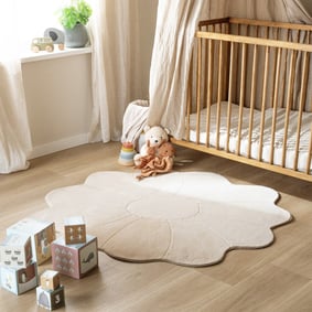 Tapis lavable pour enfant - Coco Flower Beige