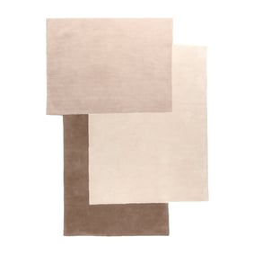 Tapis abstrait en laine – Jules Crème/Taupe - sfeer