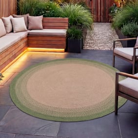 Tapis d'intérieur et d'extérieur rond - Florence Vert