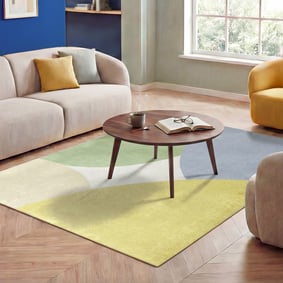 Tapis géométrique – Swing Circles Bleu/Vert