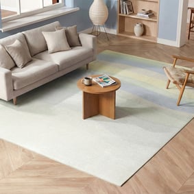 Tapis géométrique – Swing Waves Bleu/Vert