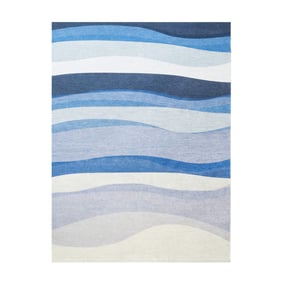 Tapis géométrique – Swing Waves Bleu - sfeer