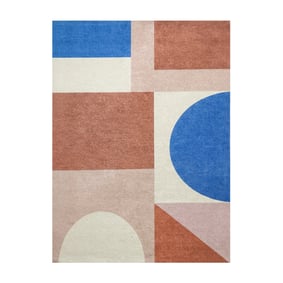 Tapis géométrique – Swing Shapes Bleu/Rose - sfeer