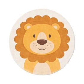 Tapis de jeu rond lavable pour enfants – Sammy Lion Marron - product