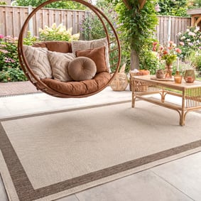 Tapis d'extérieur en jute - Nomad Edge Crème