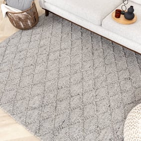 Tapis en laine tressée - Knit Gris