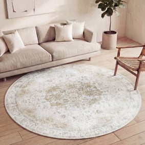 Tapis rond vintage - Lago Vert