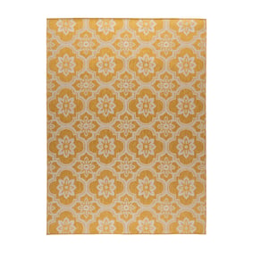Tapis d’extérieur – Rio Flower Jaune - sfeer