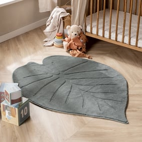 Tapis lavable enfant – Coco Feuille Vert Foncé