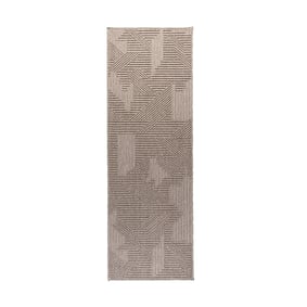 Tapis de couloir – Hidde 3D Maze Taupe - sfeer