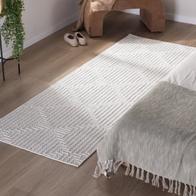 Tapis de couloir – Hidde 3D Lines Blanc