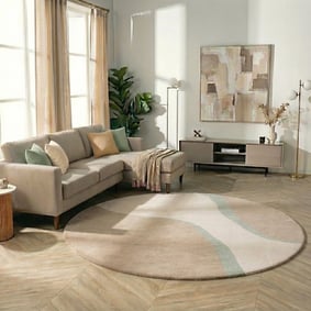 Tapis rond en laine – Vienna Vert Menthe