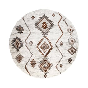 Tapis berbère rond - Blend Aztec Terracotta - product