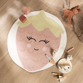 Tapis pour enfants lavable – Berry Fraise Rose