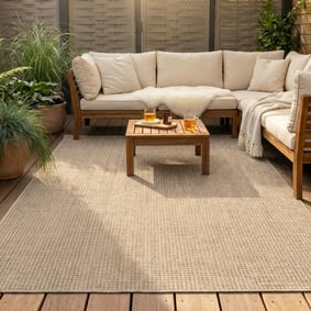Tapis d'extérieur en jute - Fora Melange Naturel