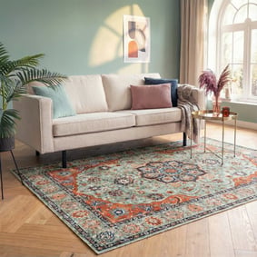 Tapis vintage - Imagine Medallion Vert