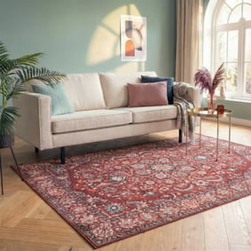 Tapis vintage - Imagine Medallion Rouge