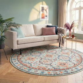 Tapis rond vintage - Imagine Oriental Vert