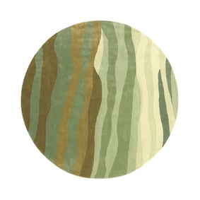Tapis rond en laine – Liora Vert - product