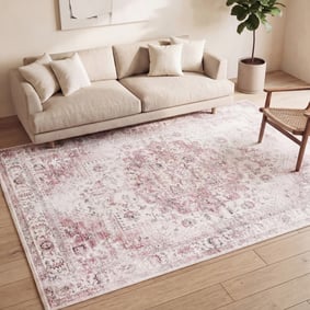 Tapis vintage - Lago Rouge/Rose