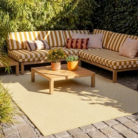 Tapis d'extérieur - Summer Tile Jaune