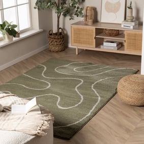 Tapis lavable – Myrre Swirl Vert