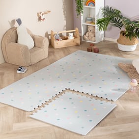 Tapis Puzzle en Mousse – Alfie Dots Gris Clair