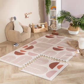 Tapis Puzzle en Mousse – Alfie Arches Crème/Multicolore