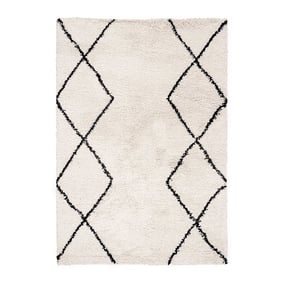 Tapis à poils longs - Sensa Double Crème/Noir - sfeer