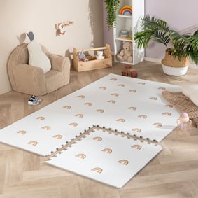 Tapis Puzzle en Mousse – Alfie Rainbow Blanc