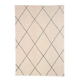 Tapis d'extérieur scandinave - Odin Lines Crème/Vert - sfeer