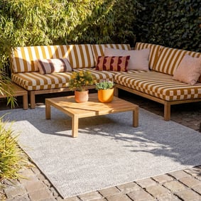 Tapis d'extérieur - Summer Tile Gris Clair - sfeer
