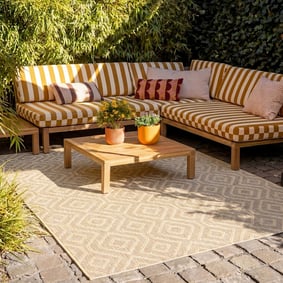 Tapis d'extérieur - Summer Retro Jaune